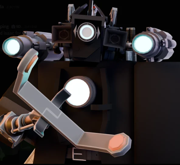 Injured Titan Camara Man artwork